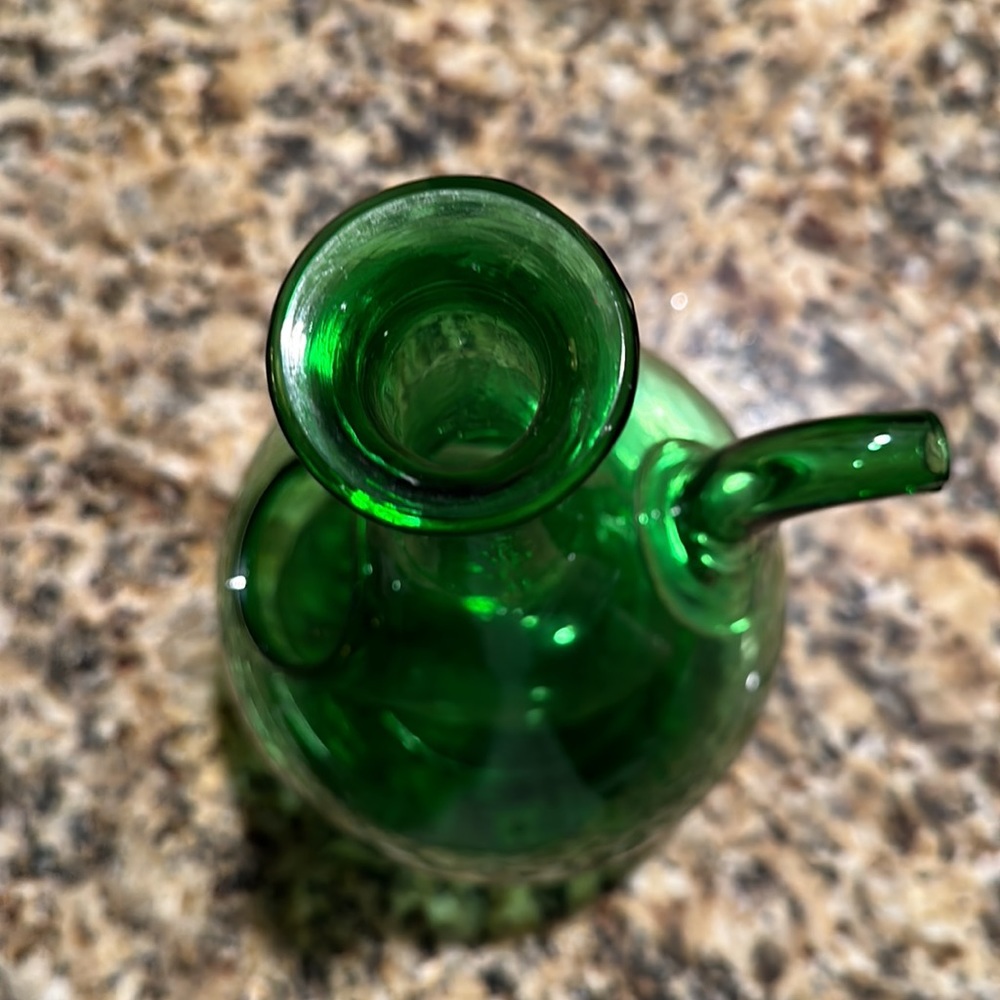 Vintage Hand Blown Italian green glass - Picture 7 of 9